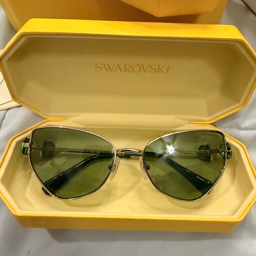 Swarovski Olive-Tinted Sunglasses